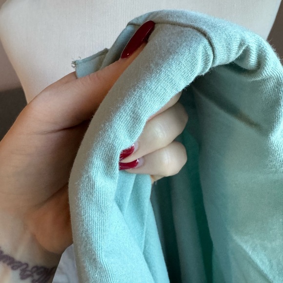 Hello Molly Seafoam Green Padded Shoulder Muscle Tank Top Size S/4 - Picture 4 of 5